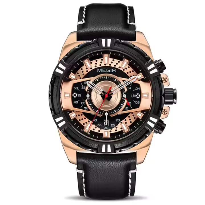 Megir 2118 Black Rose Gold