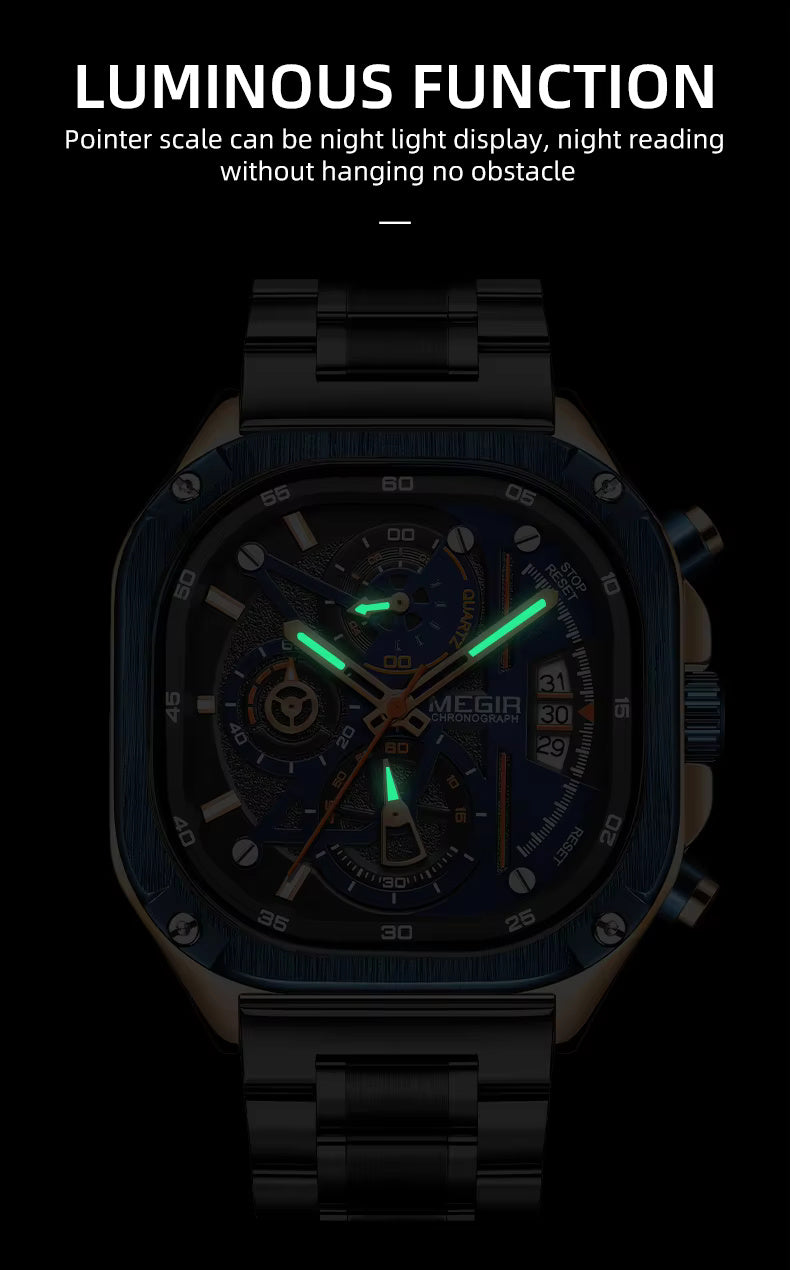 Megir 2217 Rose Gold Blue