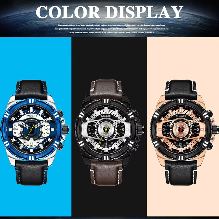 Megir 2118 Black Rose Gold