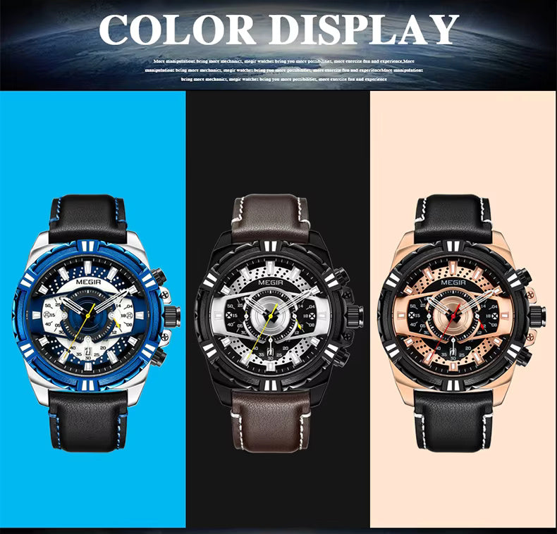 Megir 2118 Black Rose Gold