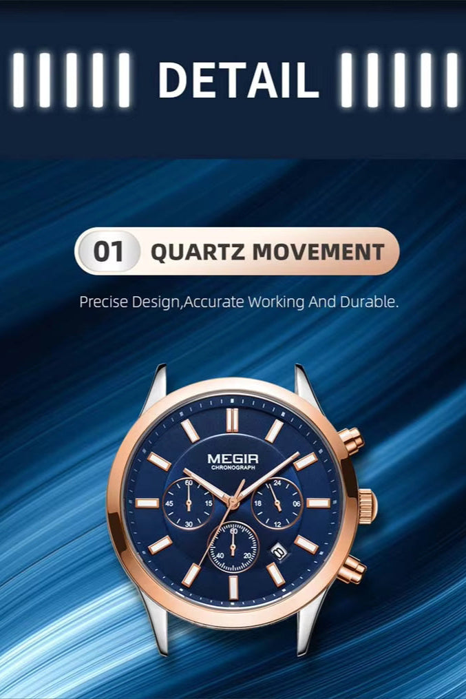 Megir 2150 Rose Gold Silver