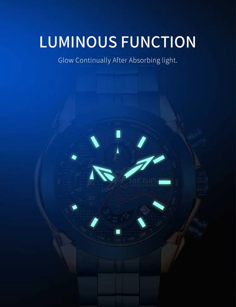 Megir 2065 Blue Rose Gold