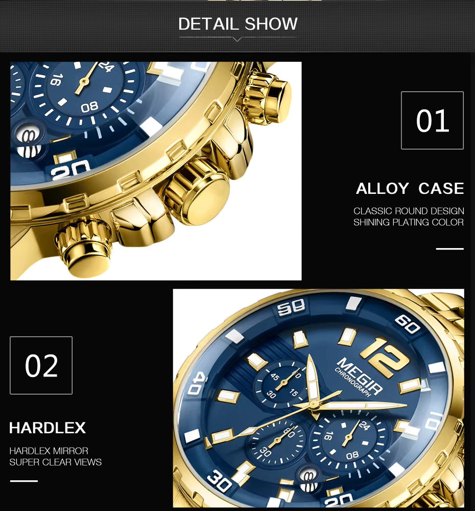 Megir 2068 Gold Blue