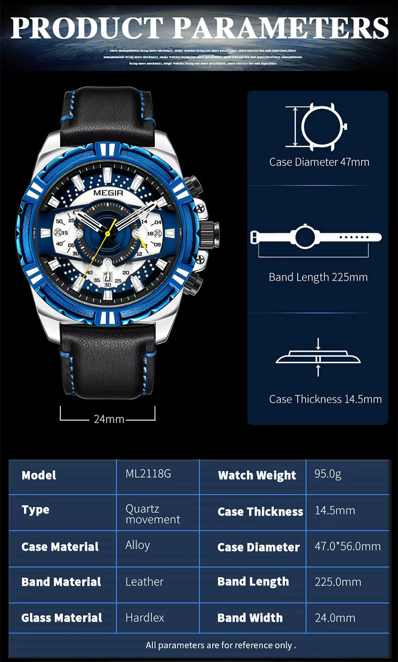 Megir 2118 SIlver Blue