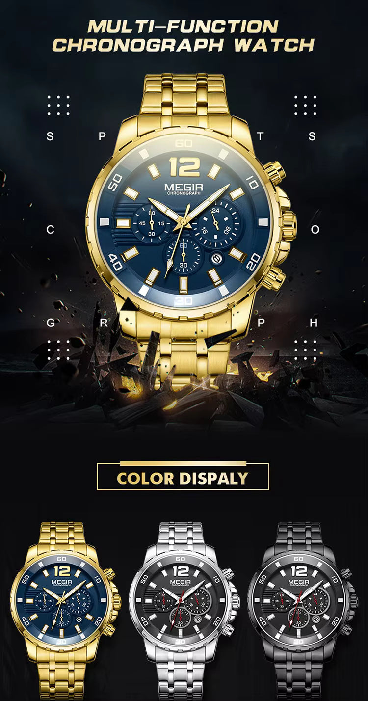 Megir 2068 Gold Blue