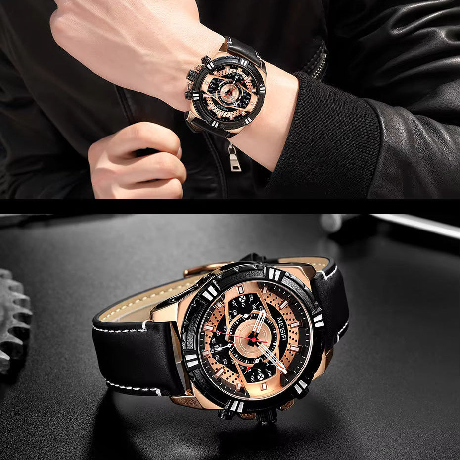 Megir 2118 Black Rose Gold
