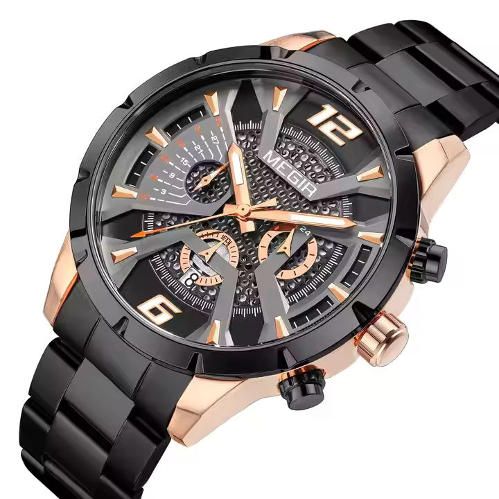 Megir 2221 Black Rose Gold