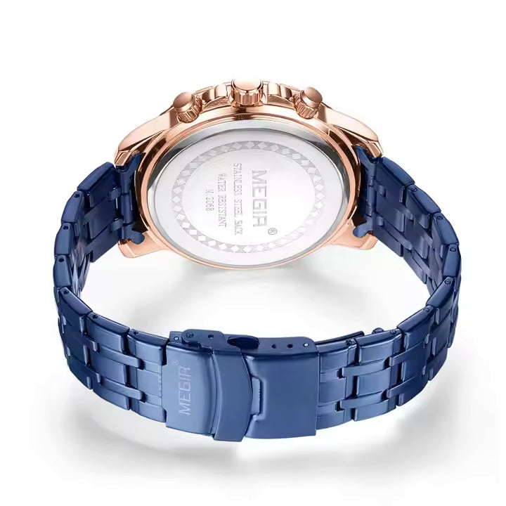 Megir 2068 Rose Gold blue
