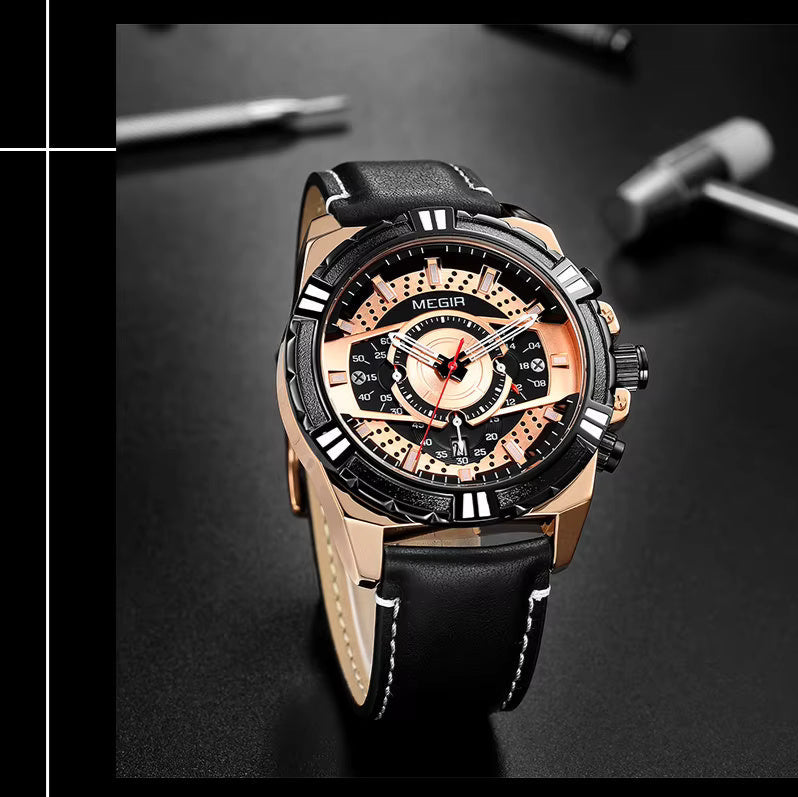 Megir 2118 Black Rose Gold