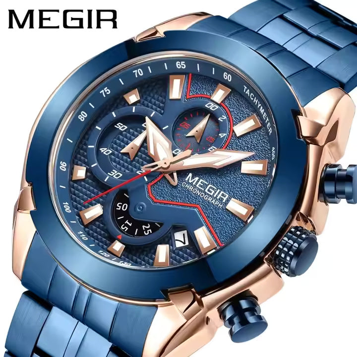 Megir 2065 Blue Rose Gold