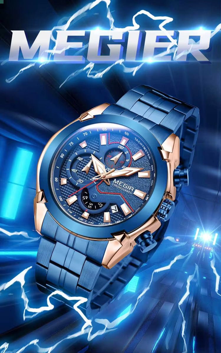 Megir 2065 Blue Rose Gold