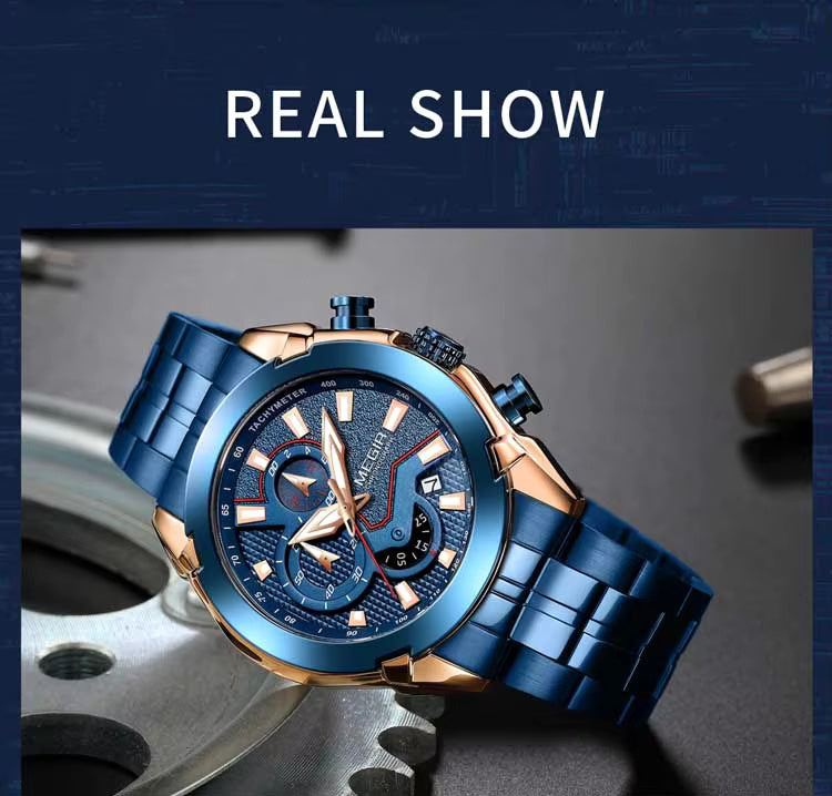 Megir 2065 Blue Rose Gold