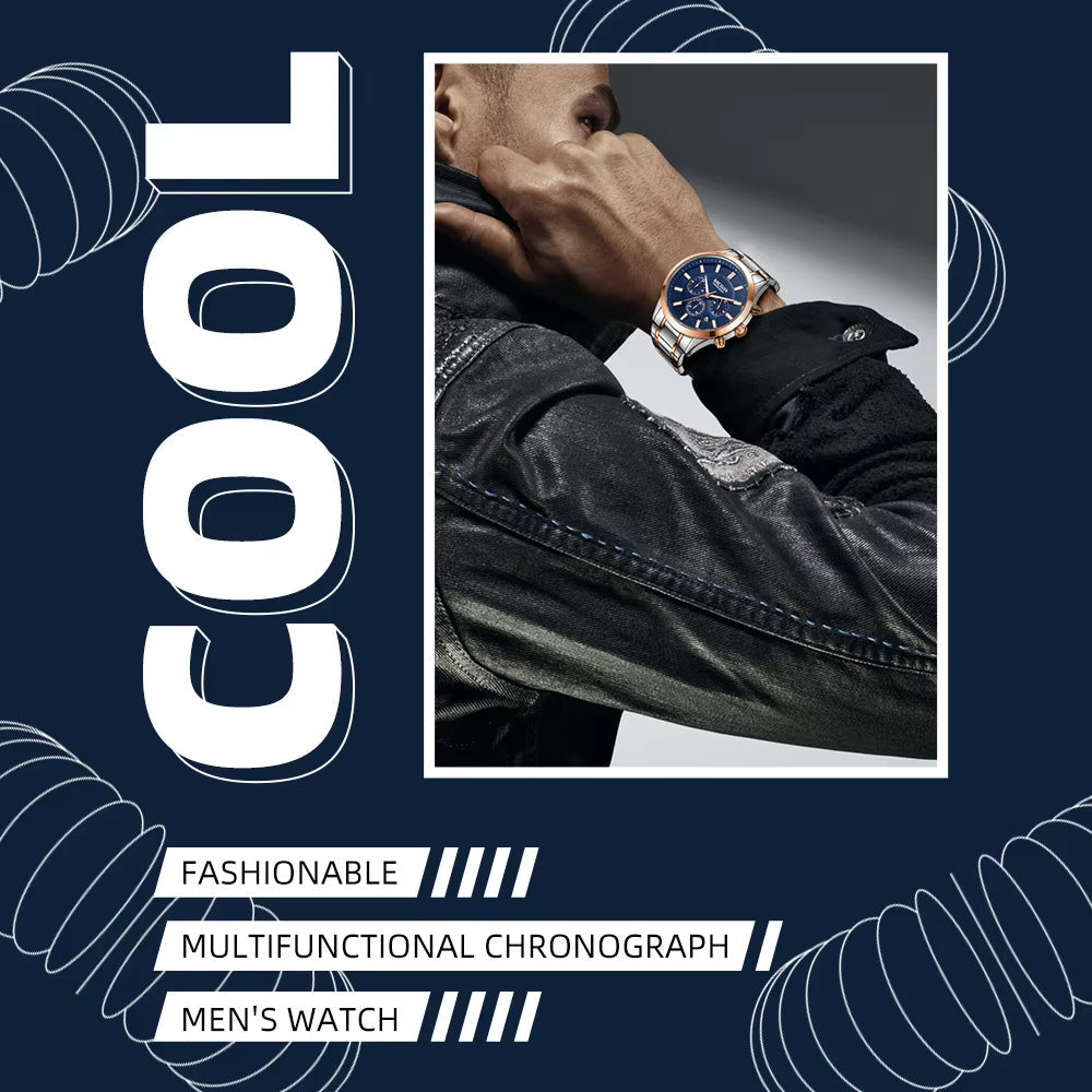 Megir 2150 Rose Gold Silver