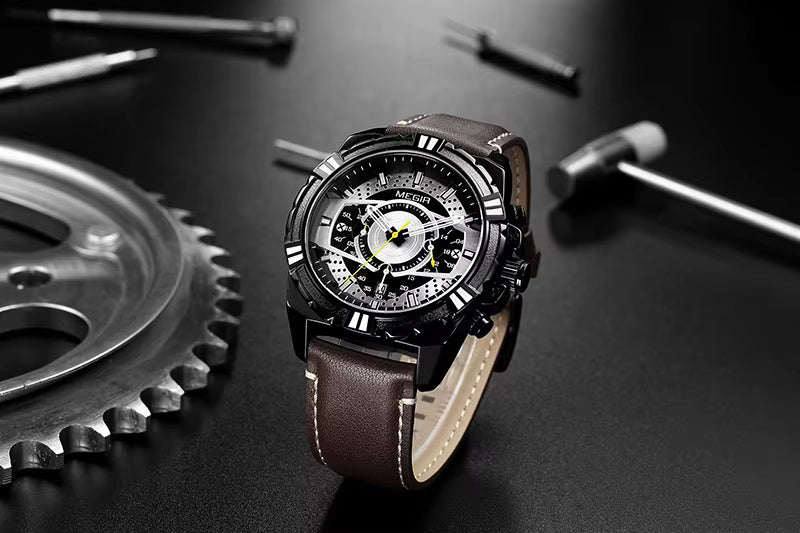 Megir 2118 Black Rose Gold