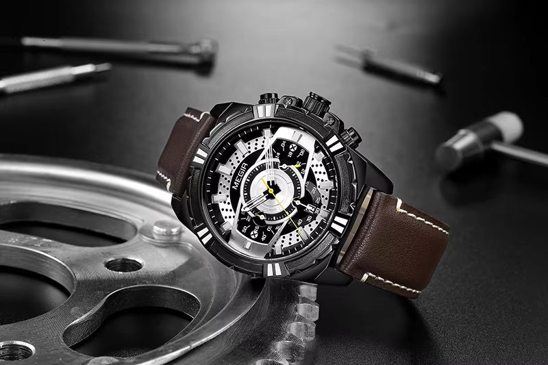 Megir 2118 Black Rose Gold