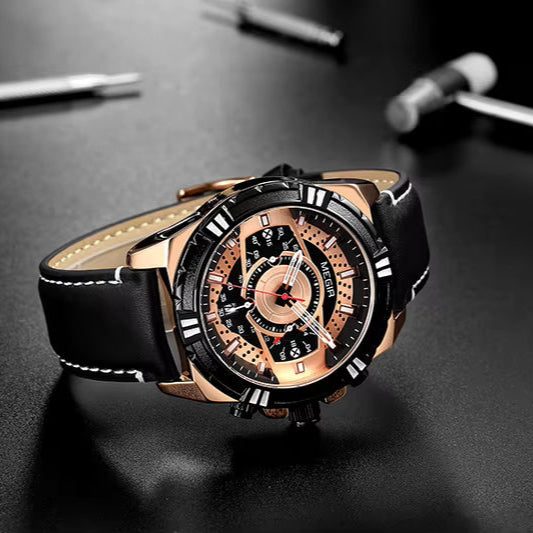 Megir 2118 Black Rose Gold