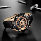 Megir 2118 Black Rose Gold