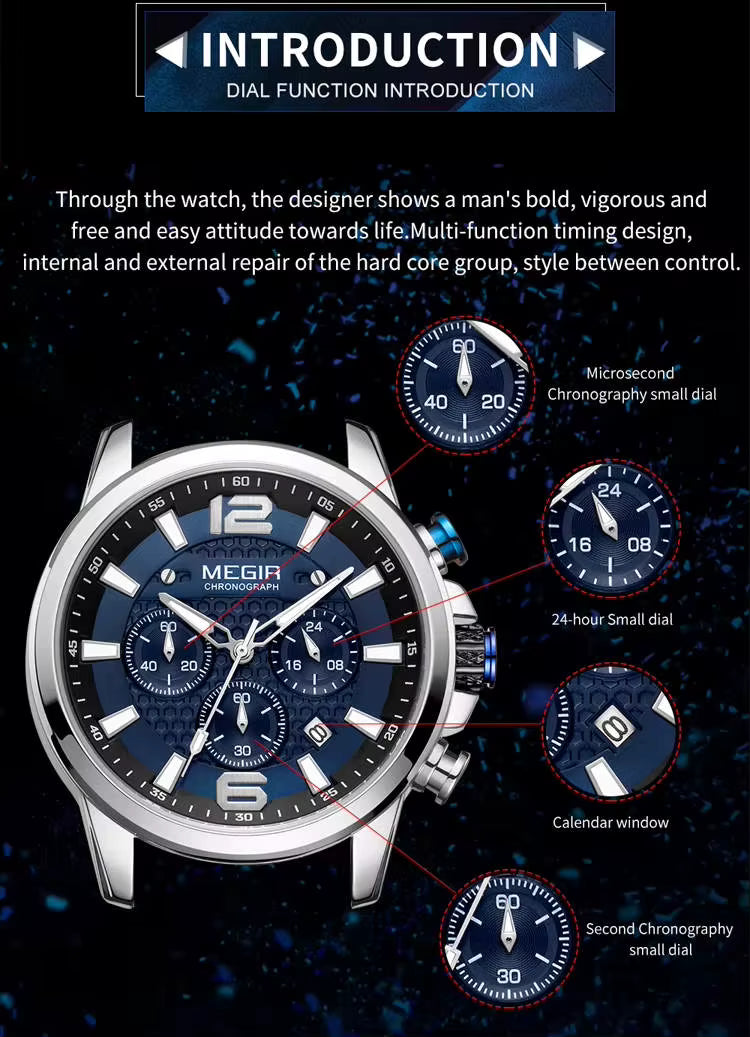 megir 2156 Silver blue