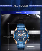 Megir 2065 Blue Rose Gold