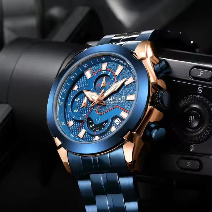 Megir 2065 Blue Rose Gold