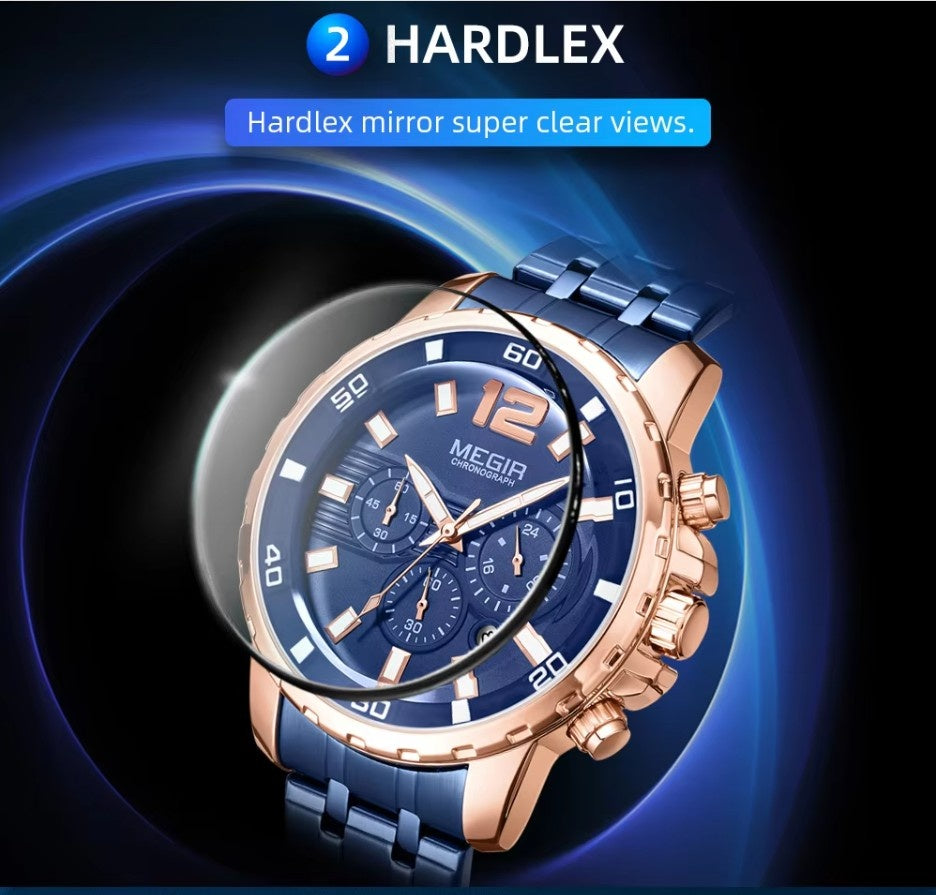 Megir 2068 Rose Gold blue