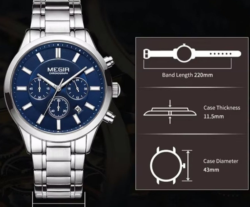 Megir 2150 Rose Gold Silver