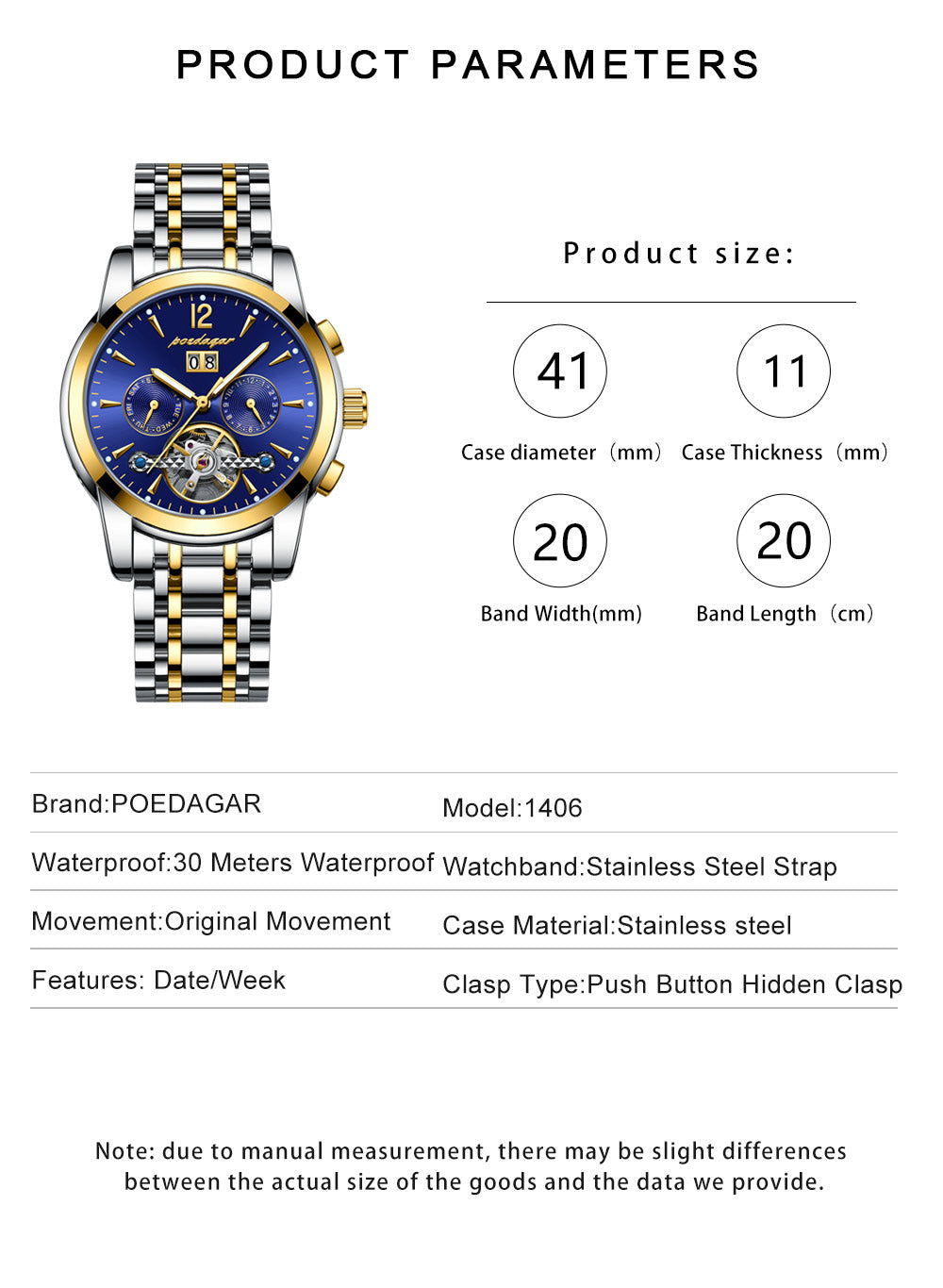 PG-1406 GOLD BLUE